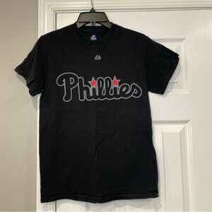 Philadelphia Phillies Hunter Pence 2011 Blackout Tee Shirt Unisex Small Majestic
